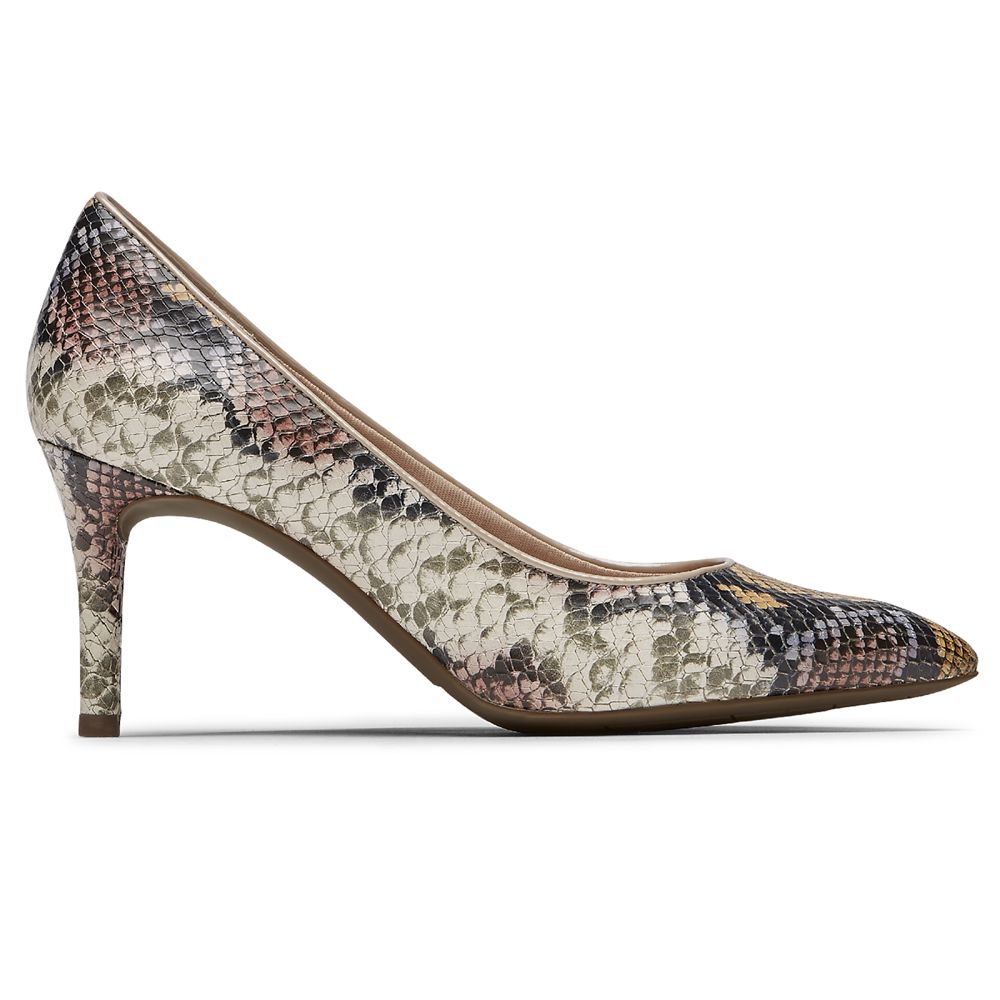 Rockport Total Motion 75Mm Pointed Toe Heel - Womens Pumps - Snake - NZ (YJO-806327)